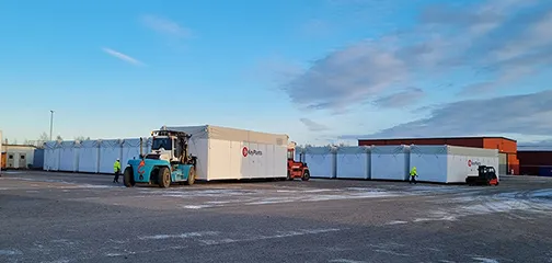 Modules ready for shipment