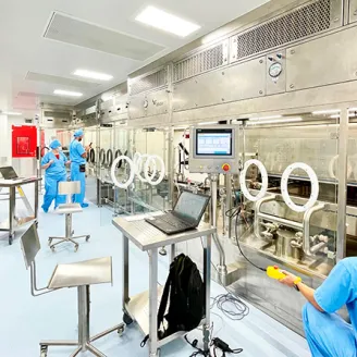 Modular biomanufacturing and aseptic filling facility